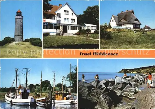 Kloster Hiddensee Leuchtturm Fischerhaus Hafen Strand FDGB Erholungsheim Kat. Insel Hiddensee