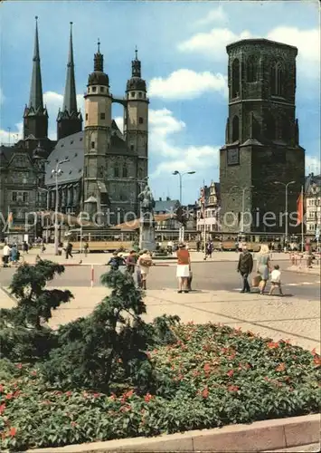 Halle Saale Marktplatz Kirche Turm Kat. Halle