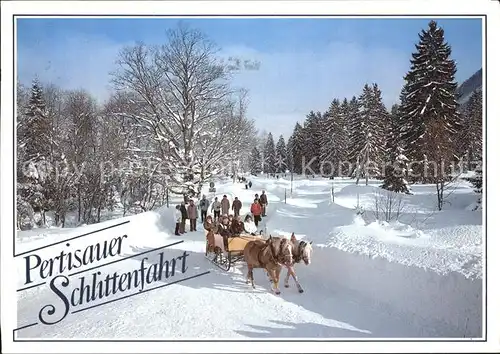 Pertisau Achensee Pferdeschlitten Wintergruesse Tirol Kat. Eben am Achensee