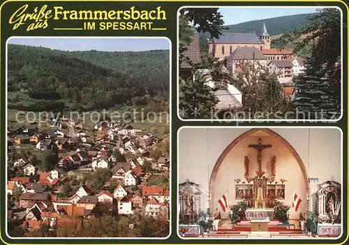 Frammersbach Stadtansicht Kircheninneres Kat. Frammersbach