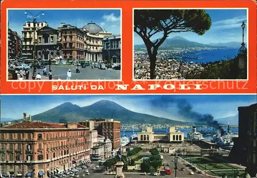 Napoli Neapel Platz Panorama Kat. Napoli