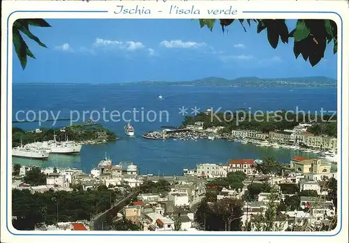 Ischia Panorama mit dem Hafen Kat. 