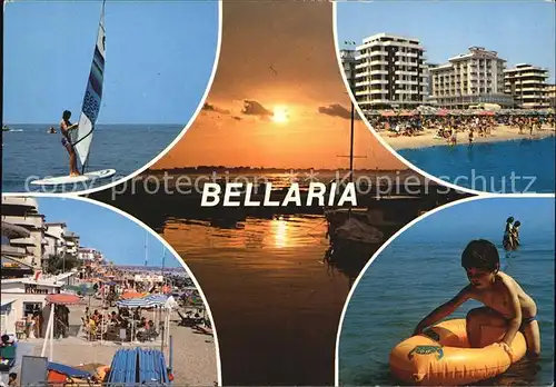 Bellaria Strand Surfer Sonnenuntergang Kat. Rimini