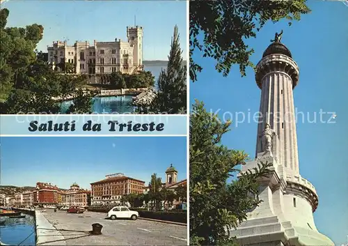 Trieste Hafenpromenade Schloss Monument Kat. Trieste