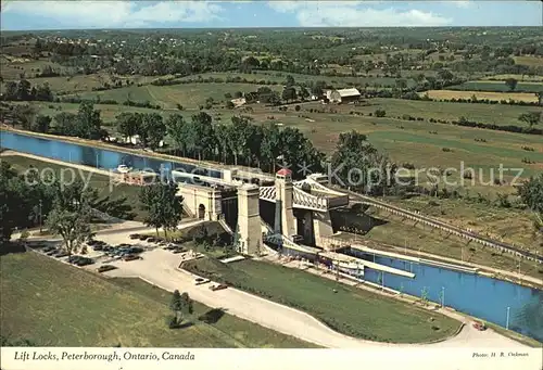 Peterborough Ontario Fliegeraufnahme Lift Locks Kat. Peterborough