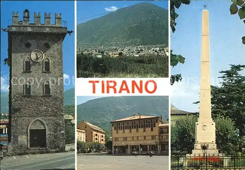 Tirano Turm Panorama Monument Kat. Sondrio