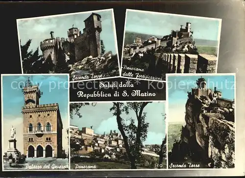 San Marino Repubblica Seconda Torre Palazzo del Gouerend Panorama