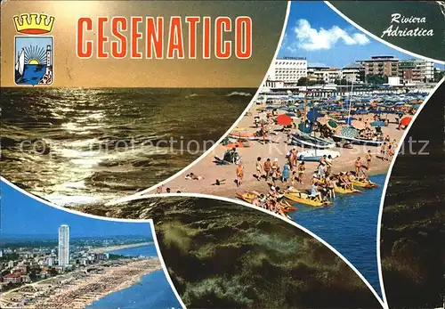 Cesenatico Fliegeraufnahme Strand  Kat. Italien