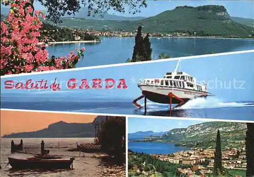 Gardasee Lago di Garda Teilansicht Hafen Tragflaechenboot Kat. Italien