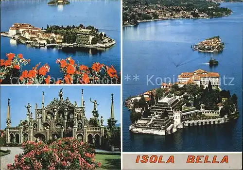 Isola Bella Fliegeraufnahme mit Schloss Kat. Lago Maggiore