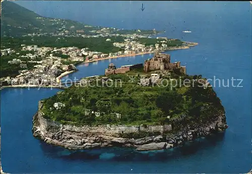 Ischia Aragonisches Schloss Fliegeraufnahme Kat. 