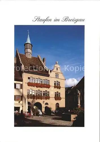 Staufen Breisgau Rathaus Marktbrunnen Kat. Staufen im Breisgau