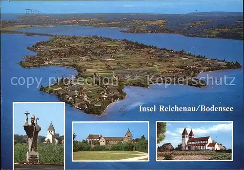 Insel Reichenau Fliegeraufnahme Kirche Kat. Reichenau Bodensee