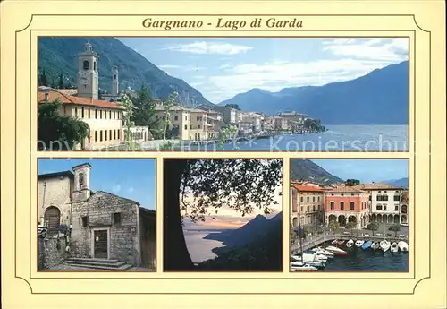 Gargnano Lago di Garda Gesamtansicht Hafen Kirche Kat. Italien