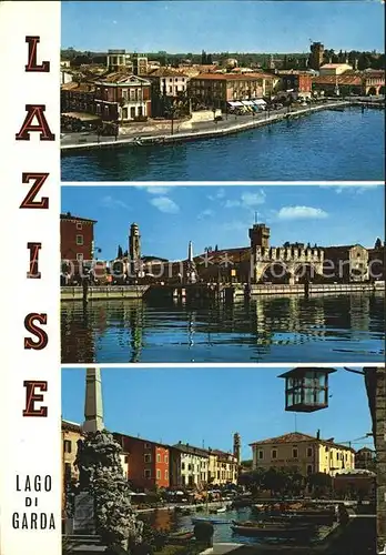 Lazise Lago di Garda Gesamtansicht Hafen Kat. Lazise