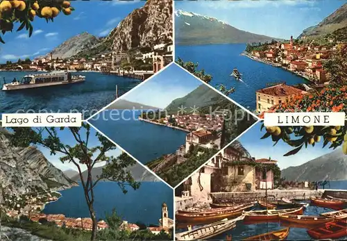 Limone sul Garda Hafen Gesamtansicht Kat. 