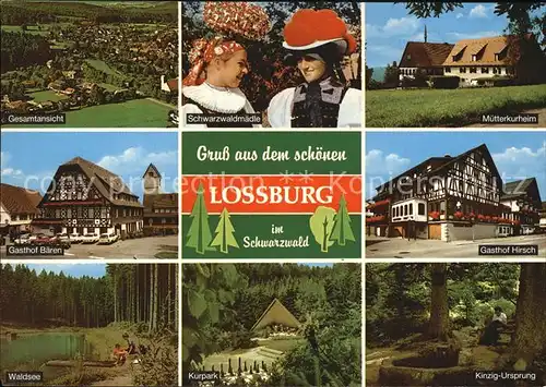 Lossburg Gesamtansicht Waldsee Gasthof  Baeren Hirsch Kurpark Kat. Lossburg
