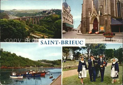 Saint Brieuc Cotes d Armor Viadukt Hafen Kirche Kat. Saint Brieuc