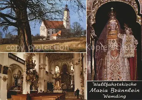 Wemding Wallfahrtskirche Maria Bruennlein zum Trost Kat. Wemding