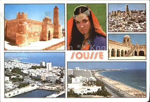 Sousse Fliegeraufnahme Strand Gesamtansicht Tempe Kat. Tunesien