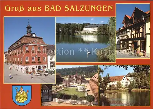 Bad Salzungen Rathaus Asklepios Burgseeklinik Fachwerkhaus in de Silge Gradierwerk Kat. Bad Salzungen