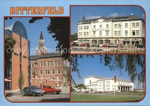 Bitterfeld Neues und altes Rathaus Hotel Central Kulturpalast Kat. Bitterfeld