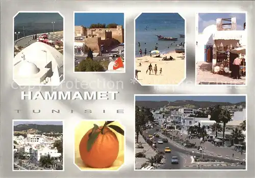 Hammamet Strand Stadtansicht Kat. Tunesien
