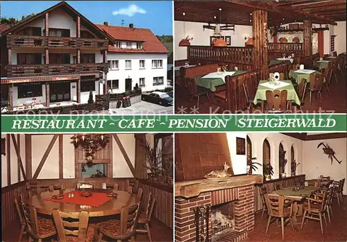 Frammersbach Restaurant Cafe Steigerwald Speiseraum Kaminzimmer Kat. Frammersbach