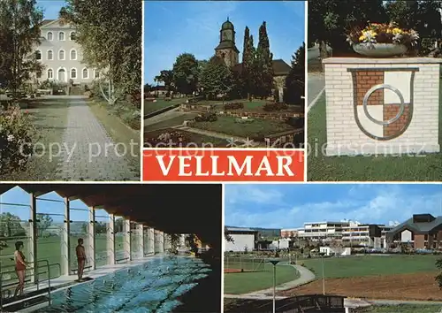 Vellmar Kirche Kurpark Hallenbad Kat. Vellmar