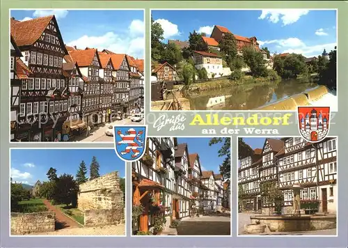 Allendorf Werra Altstadt Fachwerkhaeuser Brunnen Kat. Bad Sooden Allendorf