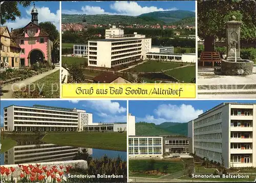 Bad Sooden Allendorf Sanatorium Balzerborn  Kat. Bad Sooden Allendorf