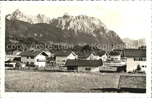 Kruen Karwendelgebirge Ortsansicht Kat. Kruen