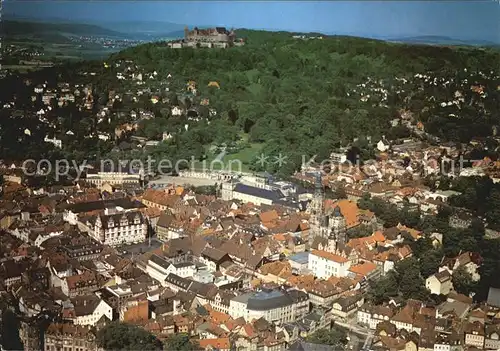 Coburg Stadtbild mit Veste Fliegeraufnahme Kat. Coburg