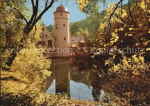 Mespelbrunn Wasserschloss Herbststimmung im Spessart Kat. Mespelbrunn