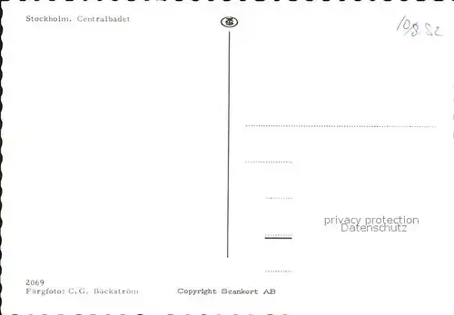 Stockholm Centralbadet Baumbluete Kat. Stockholm