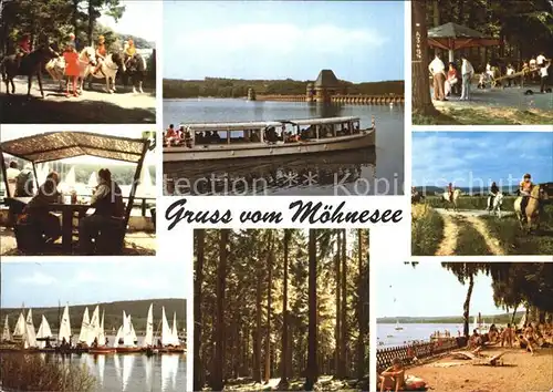 Moehnesee Talsperre Brandbad Boot Segeln Reiten Kinderspielplatz Kat. Moehnesee