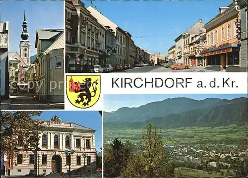 Kirchdorf Krems Teilansichten Kirche Rathaus Alpenpanorama Kat. Kirchdorf an der Krems