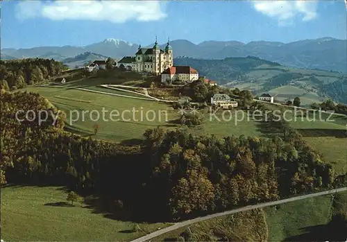 Sonntagberg Wallfahrtskirche Erbauer Jakob Prandtauer Josef Mungenast Fliegeraufnahme Kat. Sonntagberg