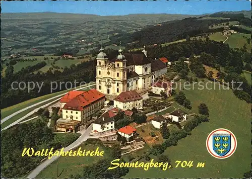 Sonntagberg Wallfahrtskirche Fliegeraufnahme Kat. Sonntagberg