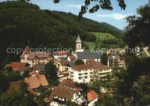 Bad Peterstal Griesbach Ortsansicht mit Kirche Kneipp Mineralbad Renchtal Schwarzwald Kat. Bad Peterstal Griesbach