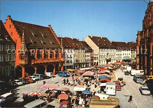 Freiburg Breisgau Markt Muensterplatz Historisches Kaufhaus Kat. Freiburg im Breisgau
