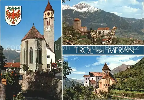 Dorf Tirol Kirche Luftkurort Alpen Kat. Tirolo