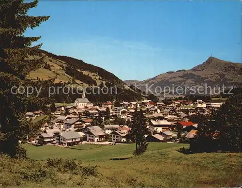 Kirchberg Tirol Panorama Sommerfrische gegen Kitzbueheler Horn Kat. Kirchberg in Tirol