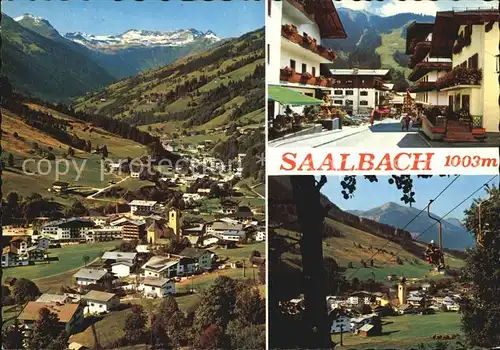 Saalbach Hinterglemm Panorama Alpenblick Strassenpartie Sessellift Kat. Saalbach Hinterglemm