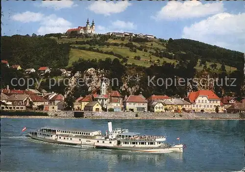 Marbach Donau mit Wallfahrtsort Maria Taferl Dampfer Donauschifffahrt Kat. Marbach an der Donau