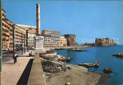 Napoli Neapel Via Partenope e Castel dell Ovo Schloss Kat. Napoli