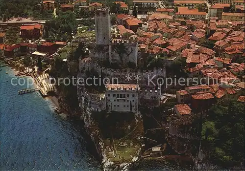 Malcesine Lago di Garda Veduta aerea del Castello Schloss Kat. Malcesine