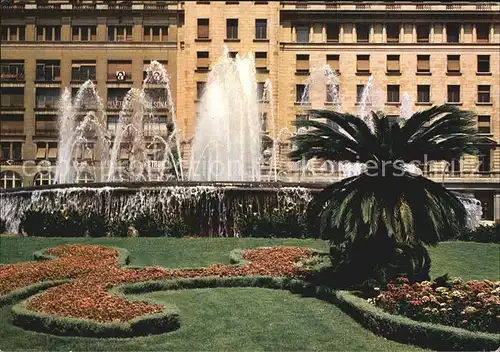Barcelona Cataluna Plaza de Cataluna Fontana Springbrunnen Kat. Barcelona