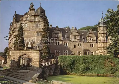 Hameln Schloss Haemelschenburg schoenstes Bauwerk der Weserrenaissance Kat. Hameln