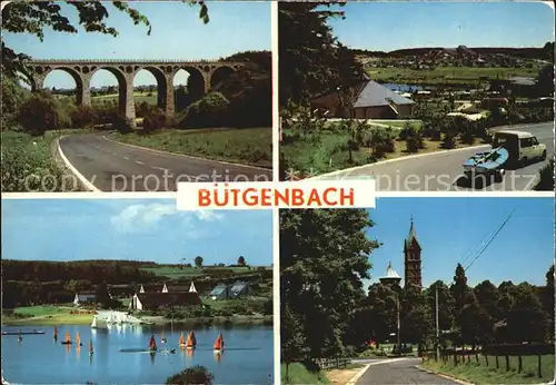 Buetgenbach Viadukt Segeln See Kirche Kat. Verviers